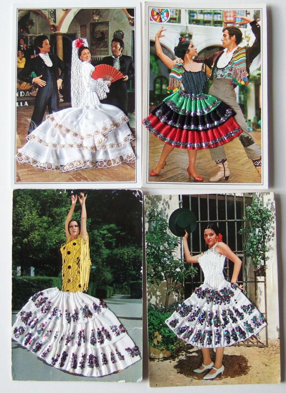 Curious Objects Friday Postcards Spanish Embroidered Cards