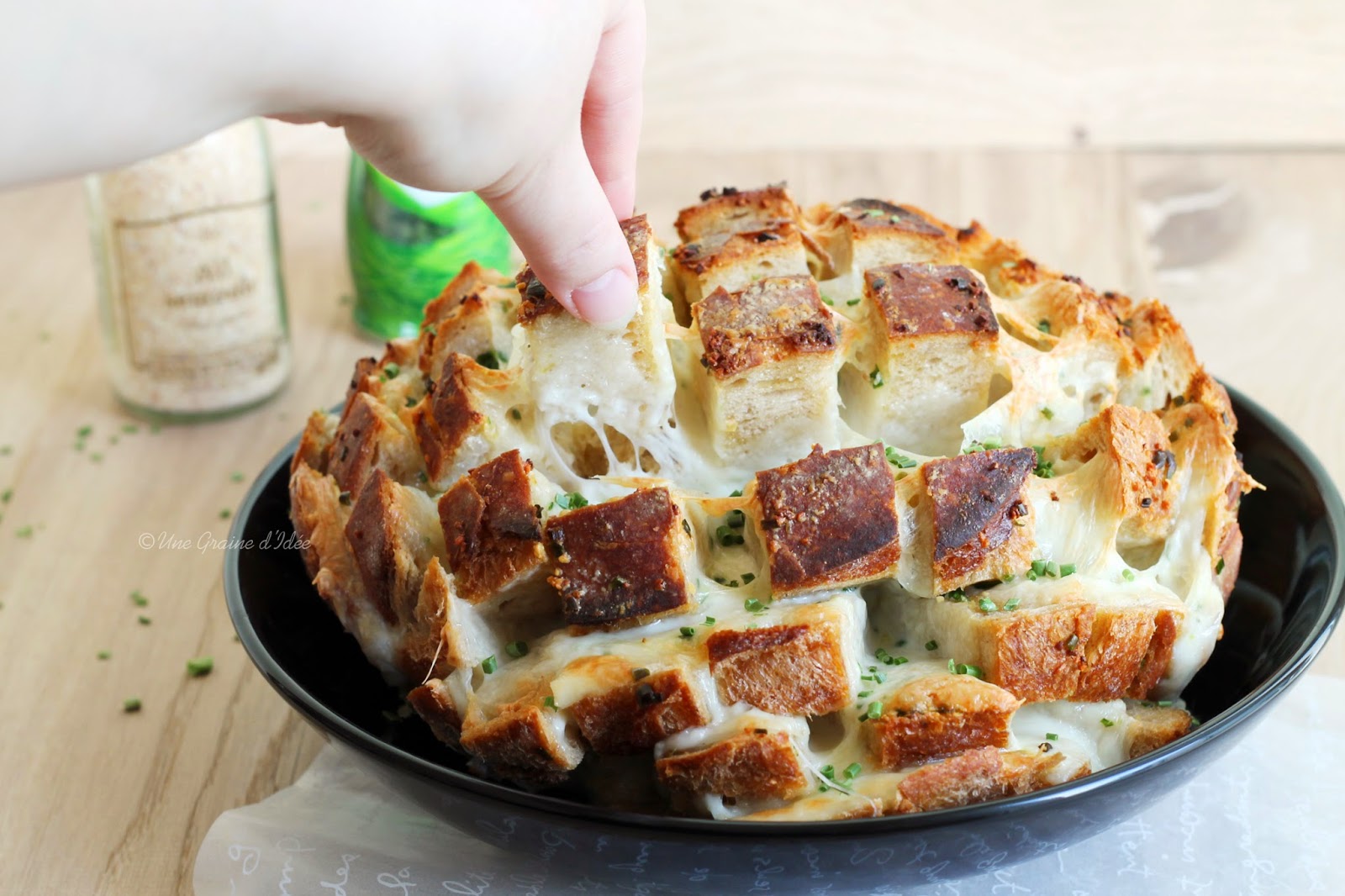 Pain Garlic à la Mozzarella {Cheese Garlic Bread} Une Graine d'Idée