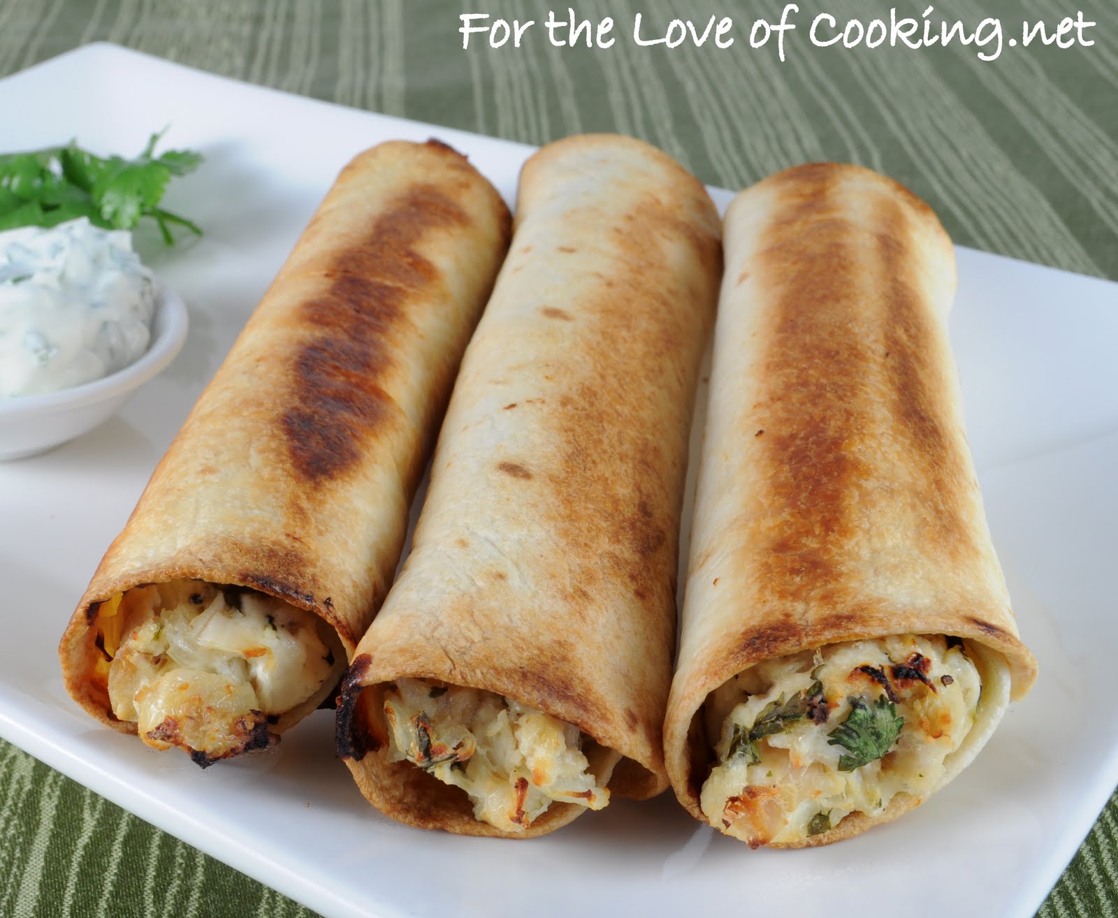 Creamy Chicken Baked Flautas For the Love of Cooking