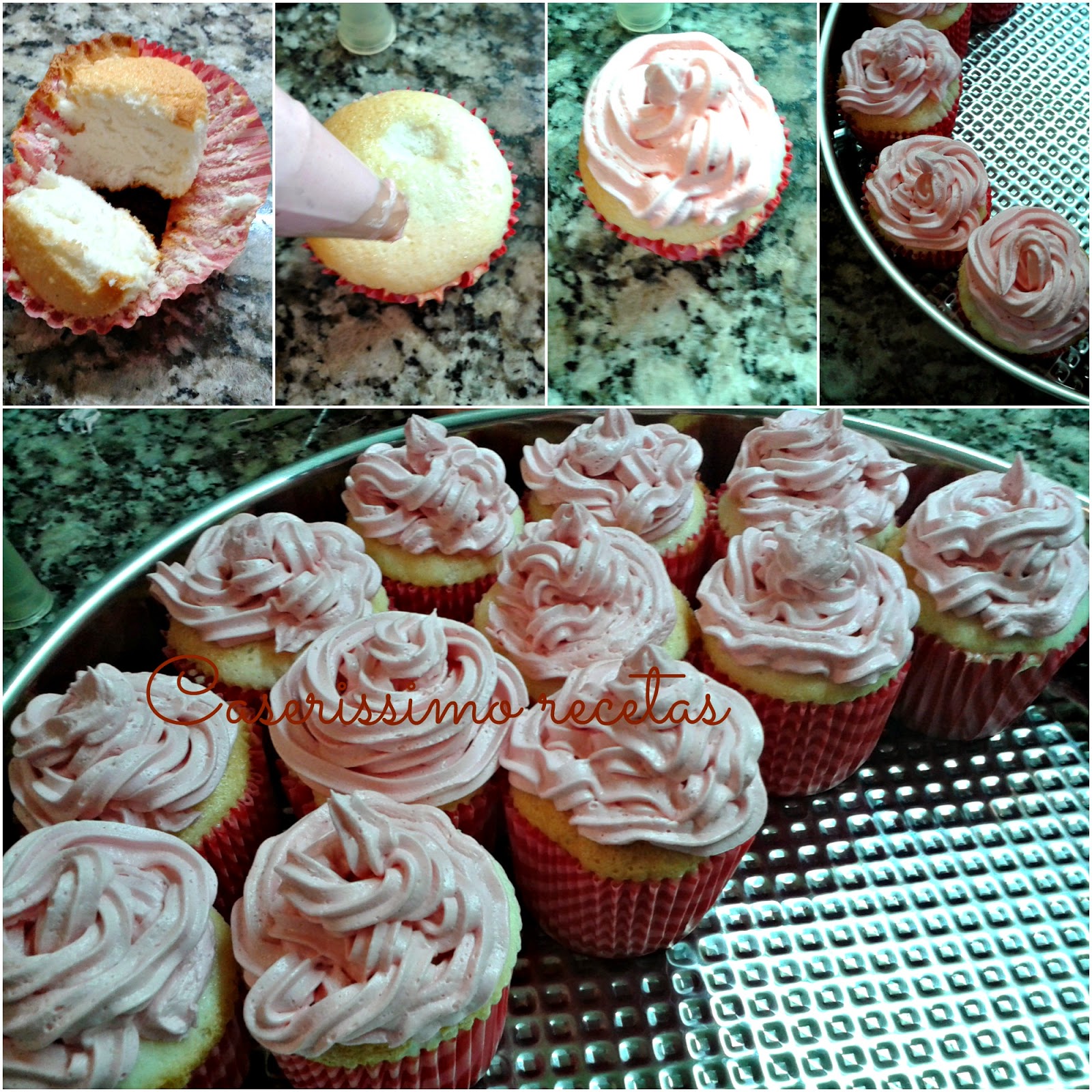 Angel Food Cupcakes Con Buttercream
