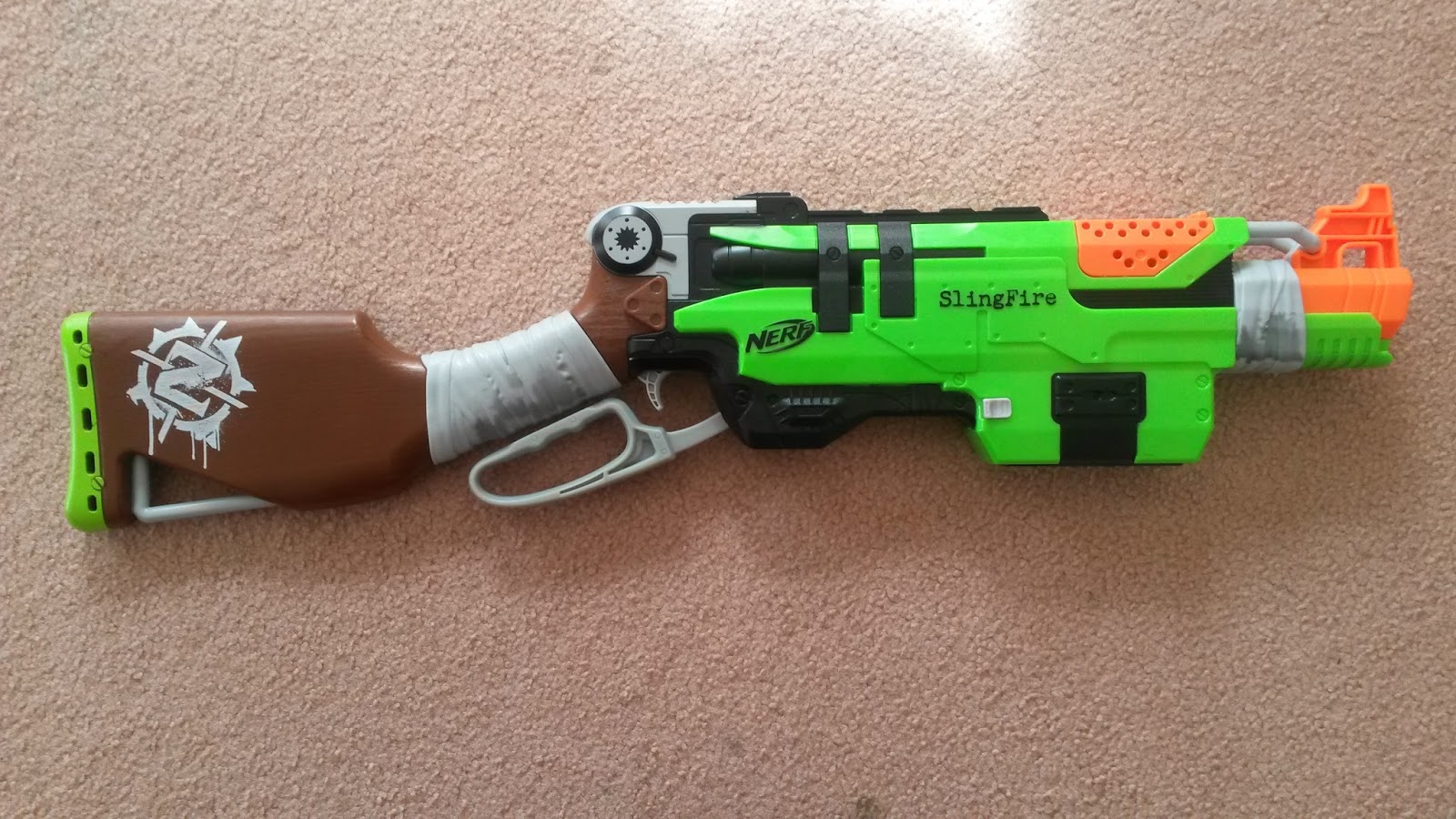 Outback Nerf Review Nerf Zombie Strike Slingfire (Aus grey trigger, black breech)