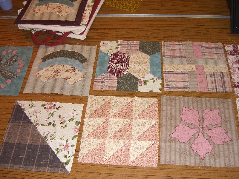 sashiko and other stitching Japanese Taupe Quilt Blocks as Block of