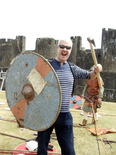 Mr Ty Siriol ready to protect his clan at Caerphilly Castle