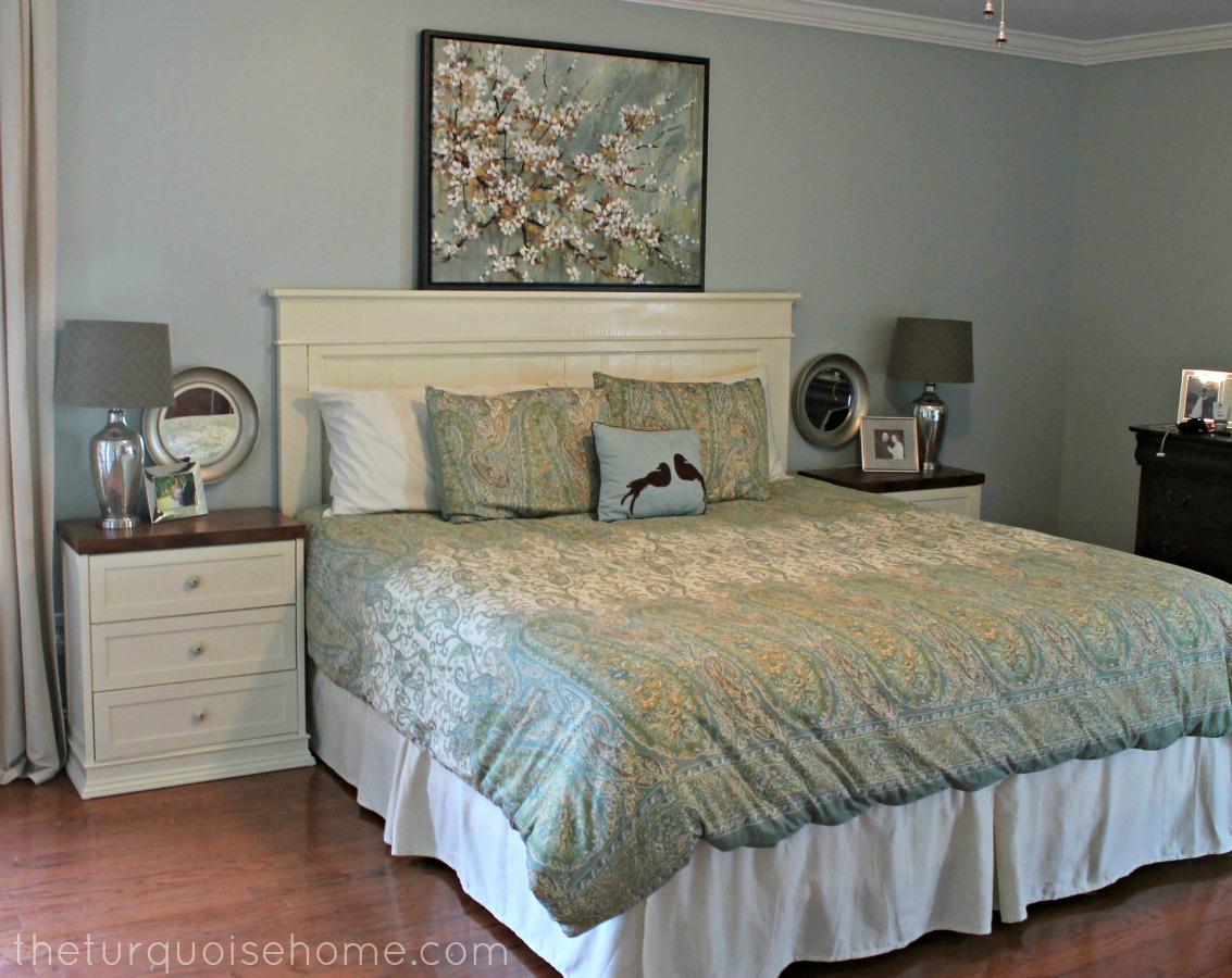 diy headboard master bedroom update the turquoise home diy headboard master bedroom update the turquoise home