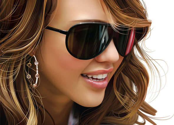 alba mesh portrait - Vector art