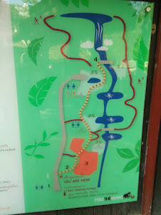 A guide map of  Kuangsi Falls National park.