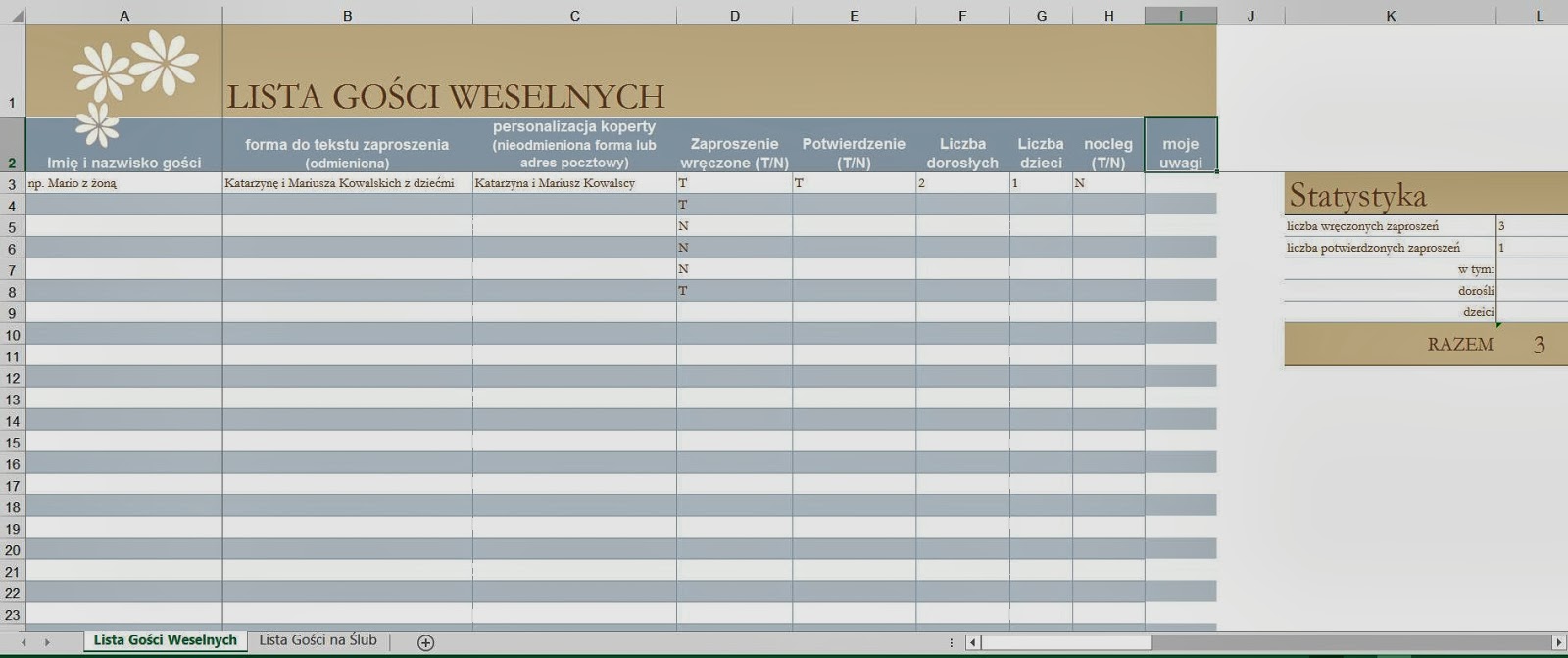 Pracownia Na 2 Piętrze Lista Gości Weselnych Jak Ją Przygotować