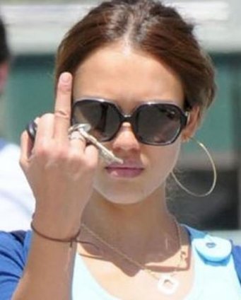 Celebrity Middle Finger