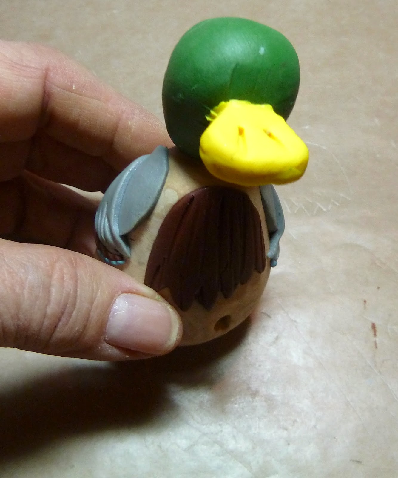 Make it easy crafts Sculpey oven baked clay sitting duck tutorial