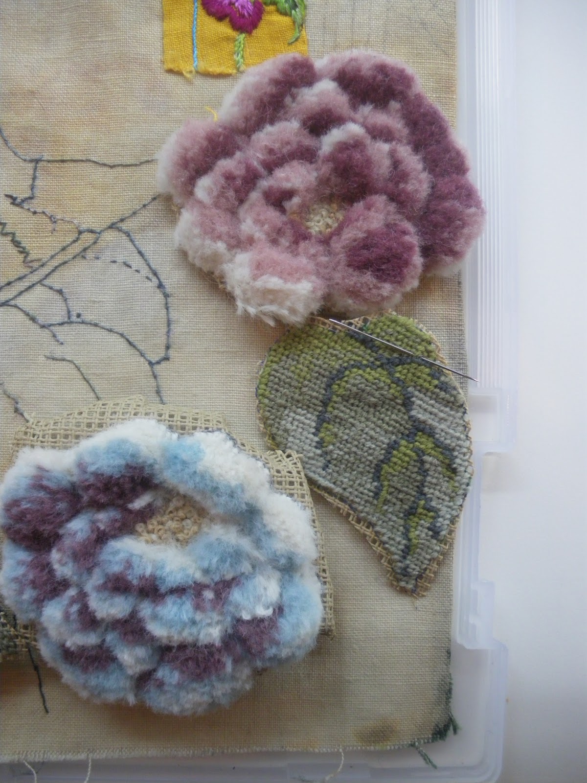 Hanging By A Thread Berlin Wool Work Roses