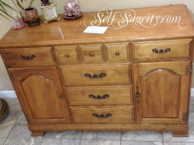 light wood buffet
