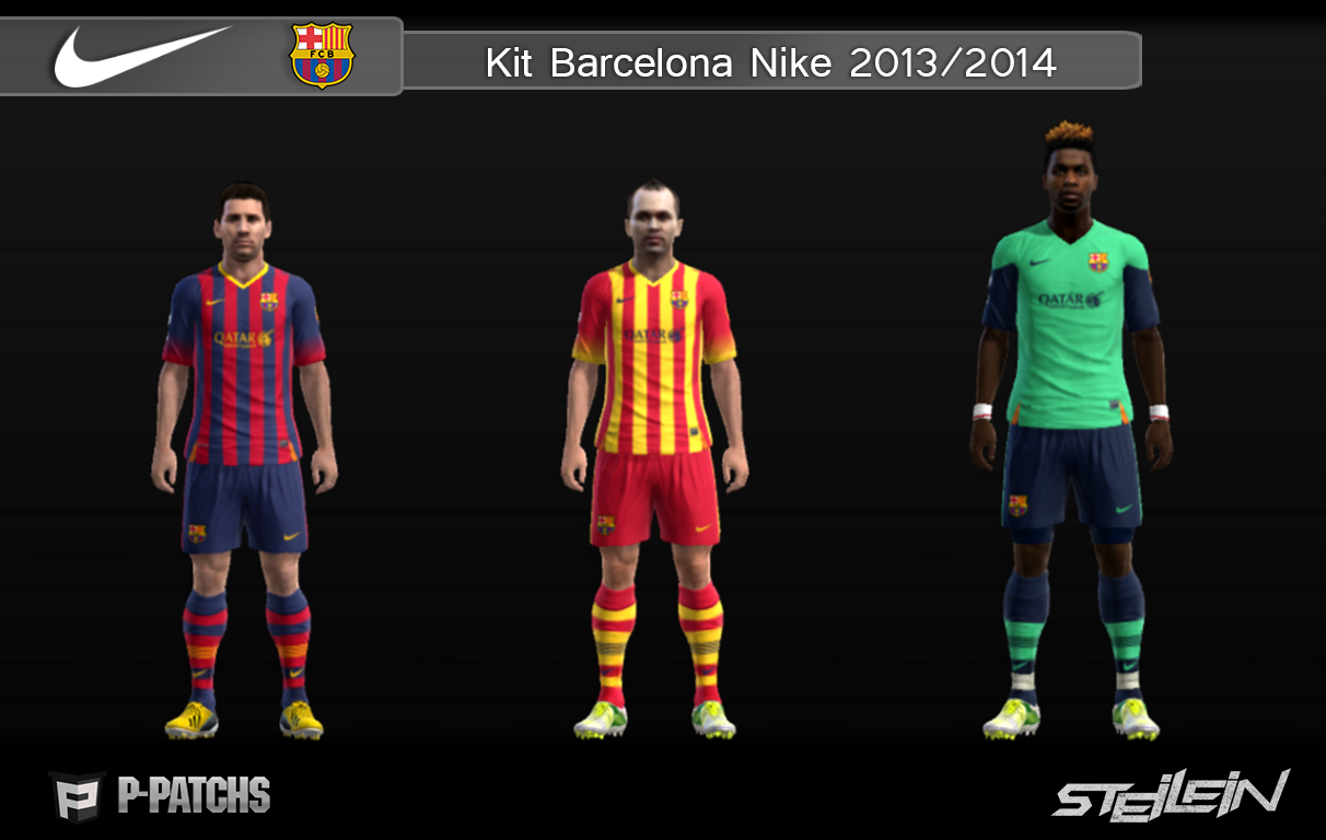 Kit/Uniforme Barcelona 2013/2014 (OFFICIAL NIKE) [Pes 2013 PC] Previa+model