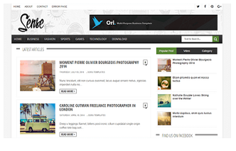 Sense - Template Responsive Simple Clean Fast Loading