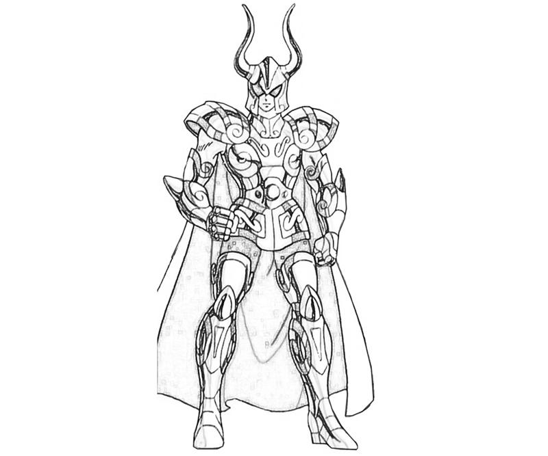 Capricorn Shura Armor Coloring Pages capricorn-shura-armor-coloring-pages