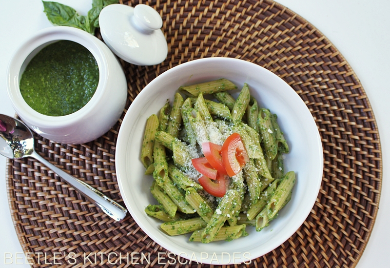 Beetle's Kitchen Escapades Spinach Basil Pesto