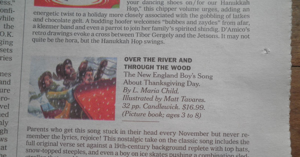Matt Tavares Books Over The River And Through The Wood News