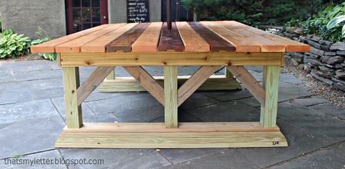 diy outdoor table simple total cost for this diy version 200 outdoor trestle dining table jaime costiglio diy outdoor table simple total cost for this diy version 200 outdoor trestle dining table jaime costiglio