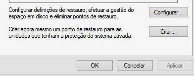 Criar ponto de restauro no Windows 8 - Restaurar Windows Criar ponto de restauro no Windows 8 - Restaurar Windows