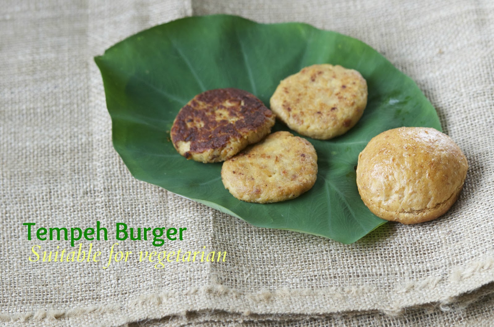 Indonesian Medan Food Burger Tempe