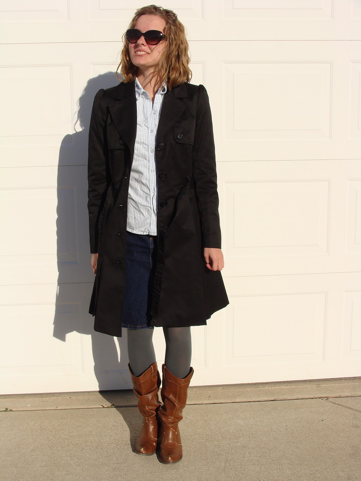 Grey tights &amp; brown boots Fashion Pinterest Grey