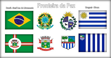 SIMBOLOS NACIONAIS/BRASIL/URUGUAY-LIVRAMENTO/RIVERA