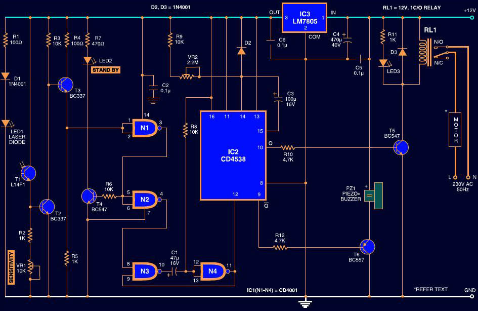 Laser Controlled Door Opener Circuit Diary