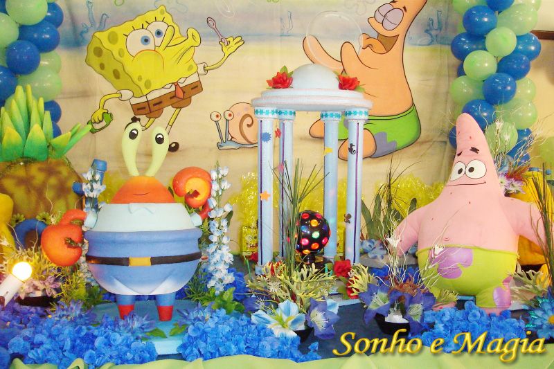 Festa Bob Esponja - Decoração de festa infantil Bob Esponja