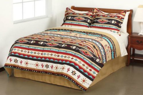 Native American Bed Set: 8-Piece Southwest Style Comforter Bedding Set