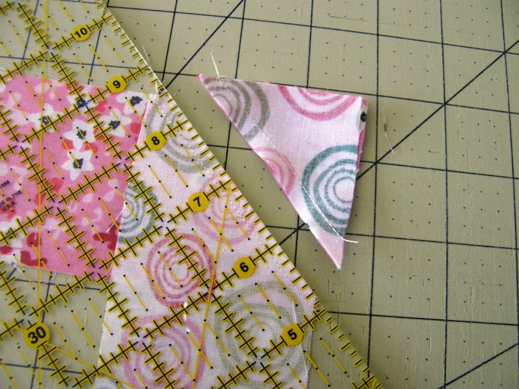 The Woman on the Hill Cutting corners Tips for extra Half Square