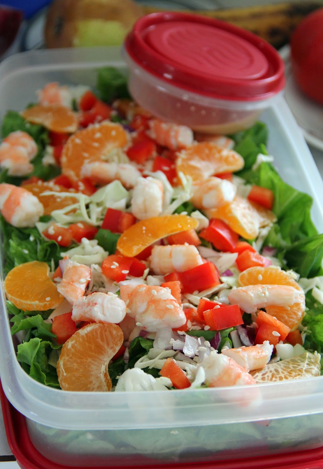 Jo and Sue Asian Inspired Prawn Salad With Sesame Dressing