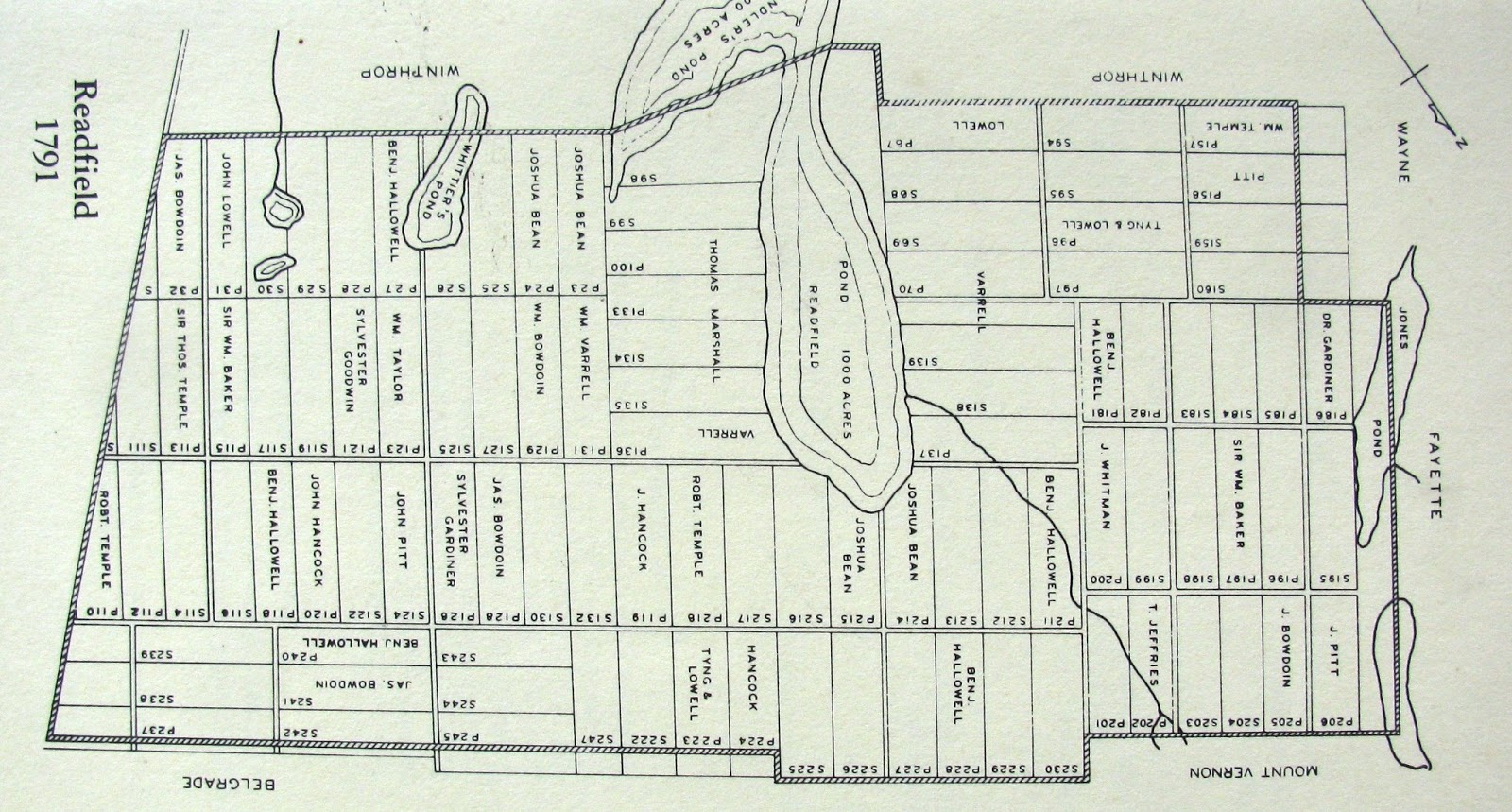 Readfield 17901820 The Beginning of a Town