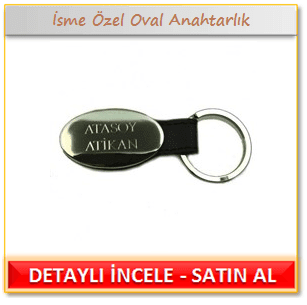 Ucuz Anneler Günü Hediyeleri İsme Özel Oval Anahtarlık
