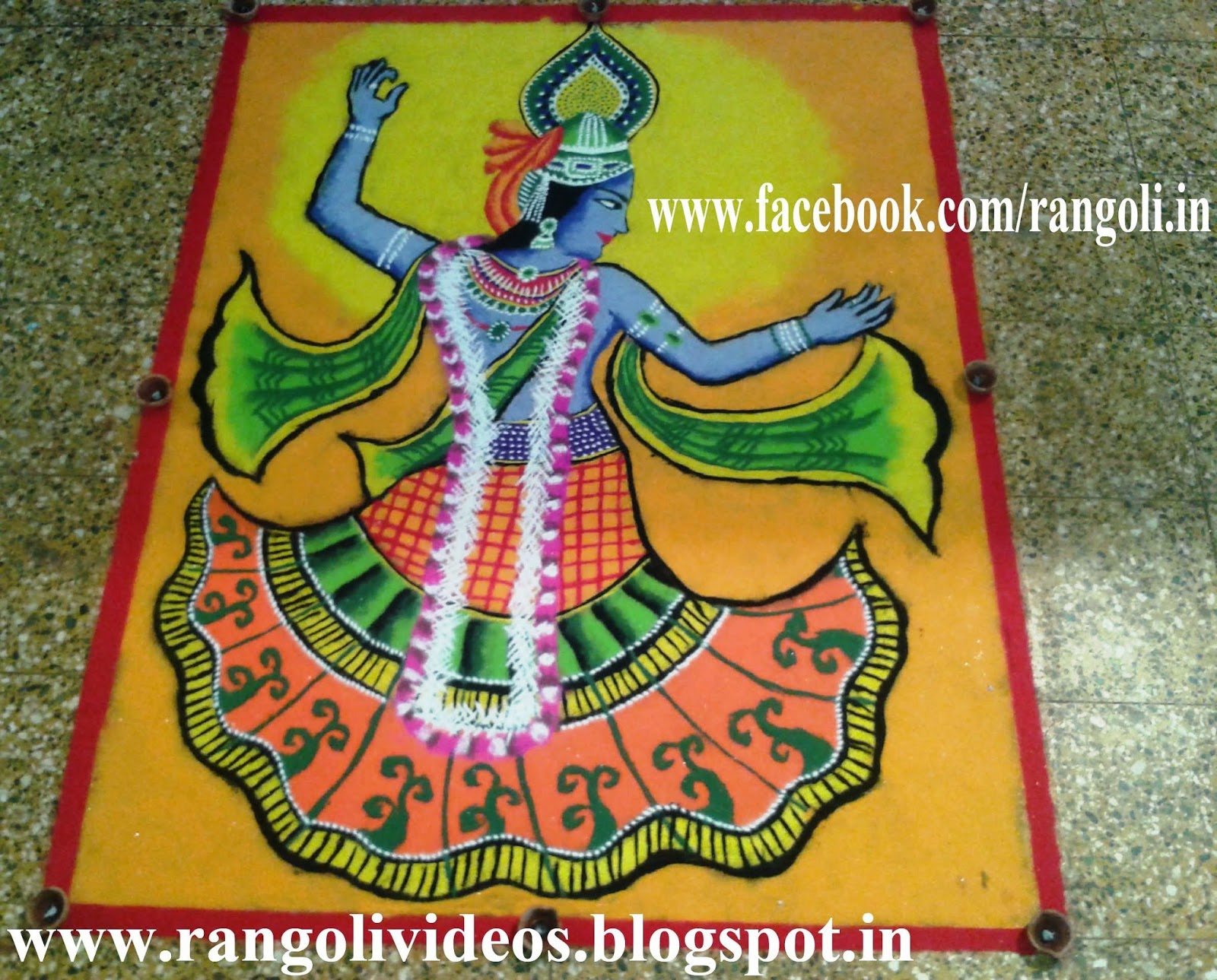 Diwali Rangoli , Kolam , Designs Images Rangoli designs of krishna & radha