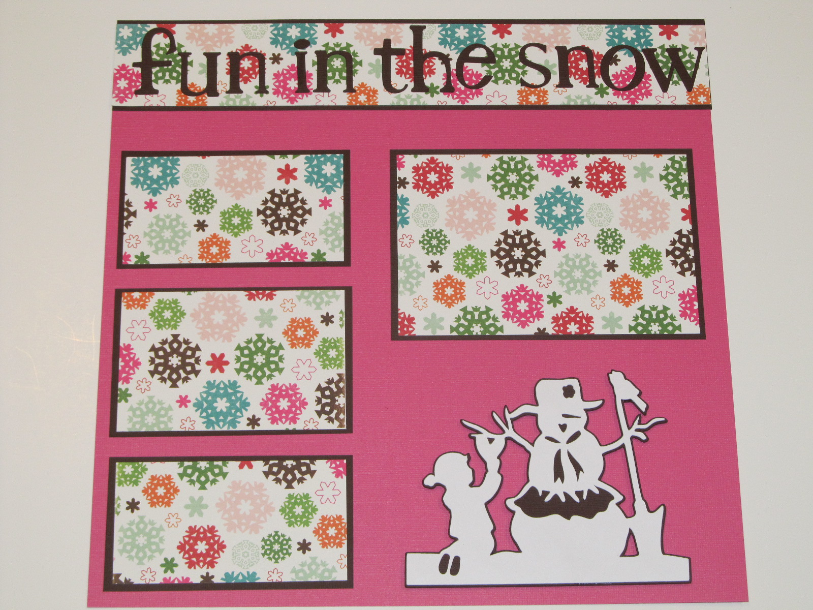 Snow Scrapbooking Layouts