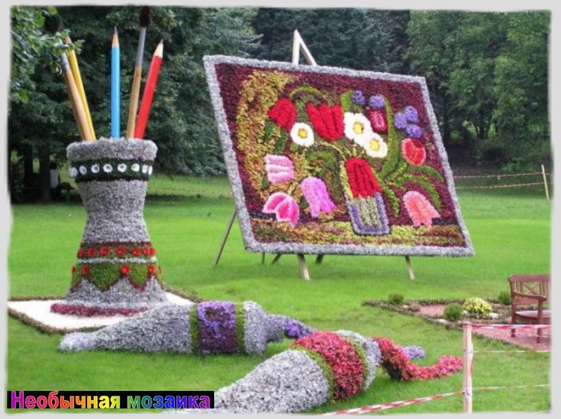Цветочное панно своими руками из живых цветов 58
