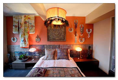 unique wordly decorations cultural scheme of a bedroom design shown by unique decorations