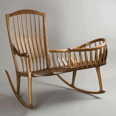 rocking chair and bassinet