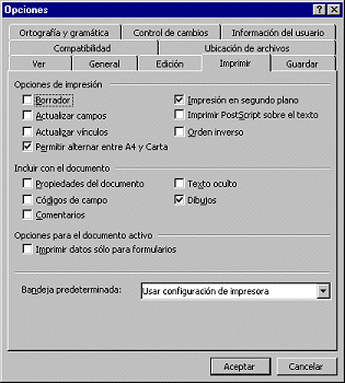 Microsoft Word 97: Imprimir en segundo plano