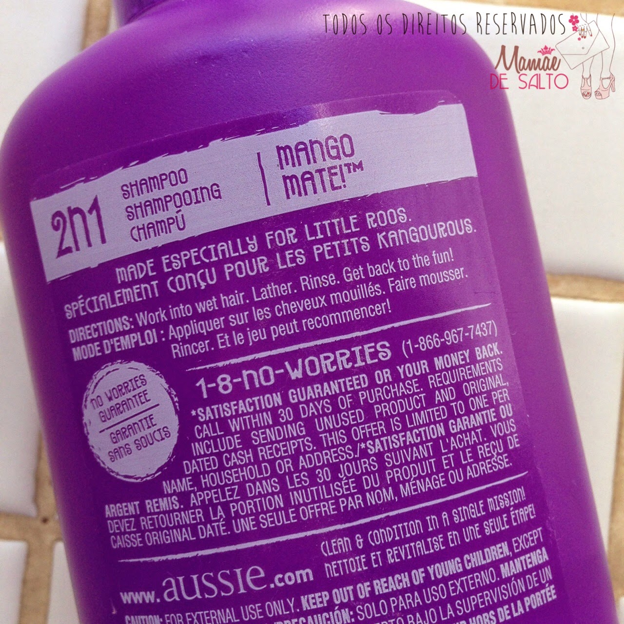 resenha shampoo aussie kids - blog Mamãe de Salto