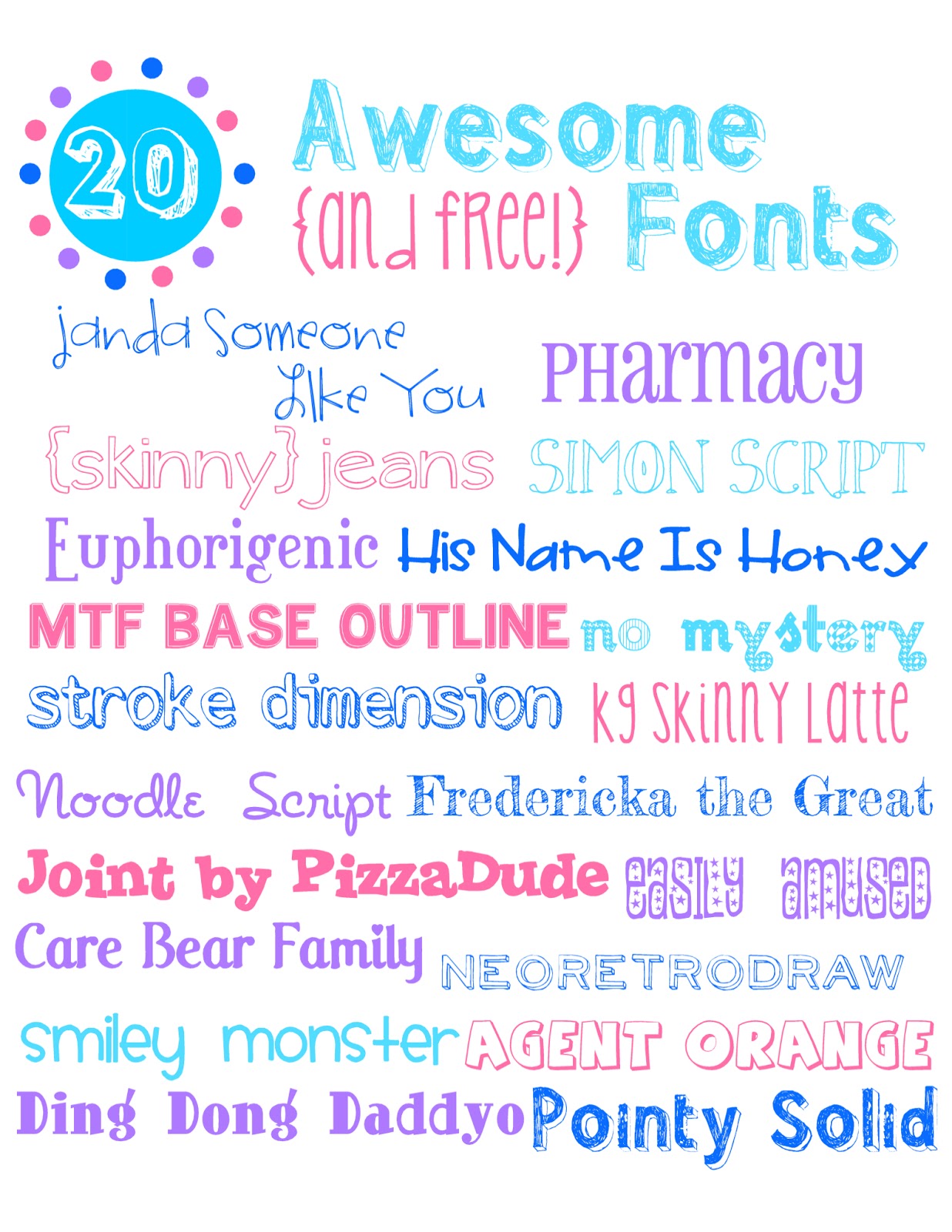 20 Great Free Fonts! | Wine & Glue #fonts