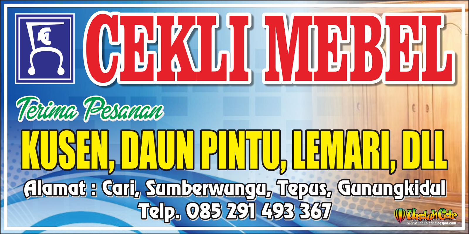 Unduh Cdr Gratis Download Desain Spanduk/Banner Cekli