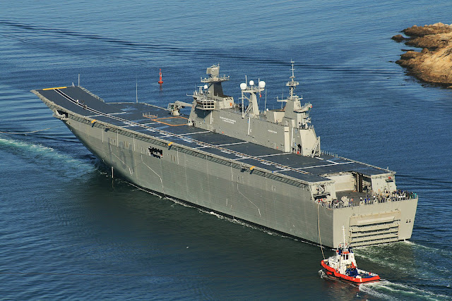 Juan Carlos I class L-61 ship used by the Spanish Navy will be a model for the design of Turkey's first landing platform dock (LPD) SPS Juan Carlos I (L61)
