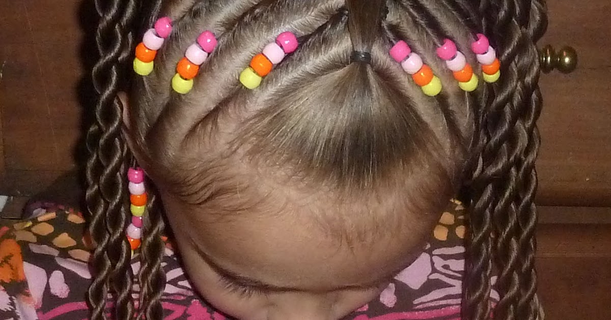 Keyative Styles FLAT TWISTS WITH BEADS INTO ROPE TWIST PONIES