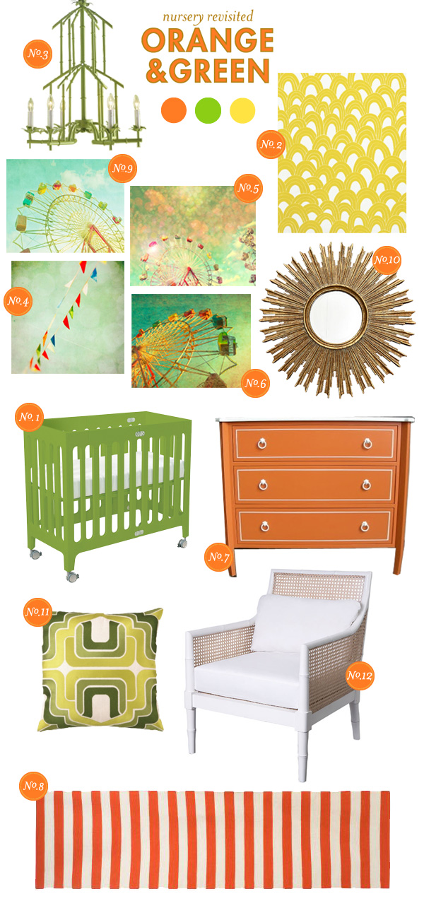 Custom Nursery Art by Kimberly Cool Nursery Color Orange