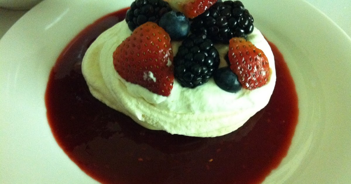 The Dinner Diaries Meringues with Creme Chantilly, Fresh Berries, and