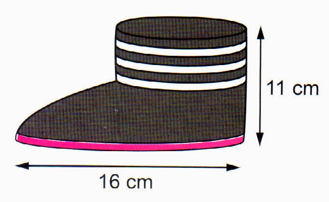 molde y medidas de botita tejida a crochet
