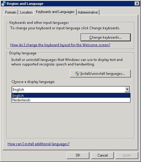 Windows Server 2008 SP2 RTM Multilingual User Interface
