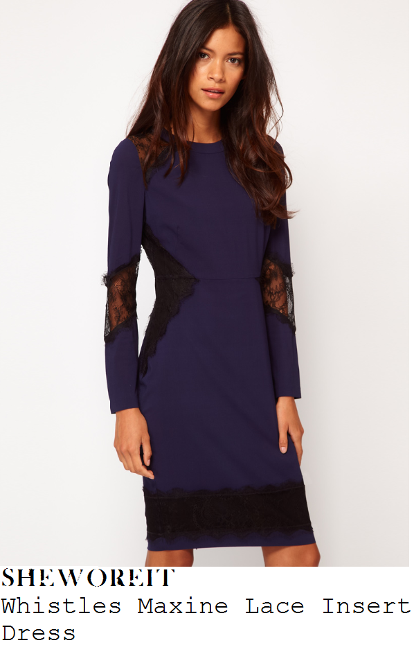 navy blue whistles dress