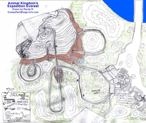 Disney Park Blueprints: Expedition Everest - Animal Kingdom, FL,USA