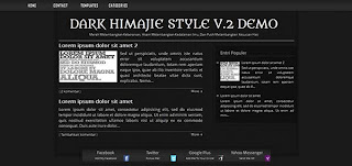 Dark Himajie Style v.2 SEO Blogspot HTML5 Template